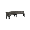 Экоскамья полукруглая со спинкой Ridus-01C L3300
