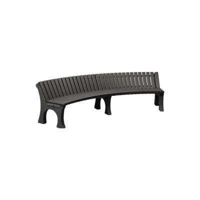 Экоскамья полукруглая со спинкой Ridus-01C L3300
