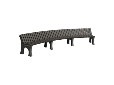Экоскамья полукруглая со спинкой Ridus-01C L4200