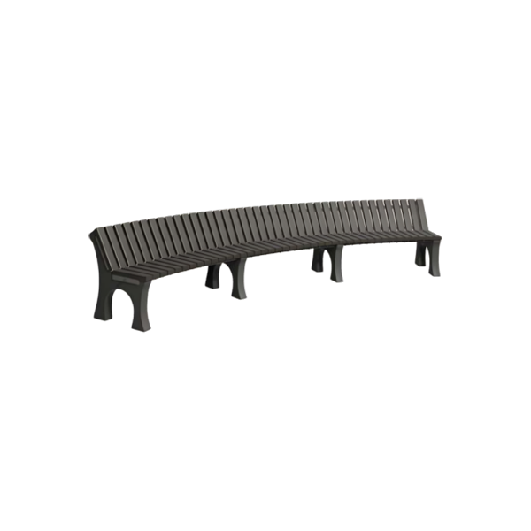 Экоскамья полукруглая со спинкой Ridus-01C L4300