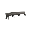 Экоскамья полукруглая со спинкой Ridus-01C L4300